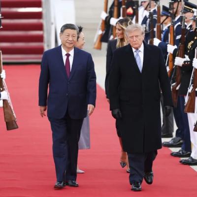 Xi lands in US for state visit, greeted by Trump at airport